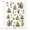 para Navidad, festivo, árbol de Navidad, adornos del árbol de Navidad, Santa Claus, velas en el árbol, paseos de invierno, Retro, Vintage, moda, vestido, vestidos, cilindro, invierno, mujer, hombre, paseo